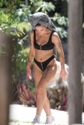 Halsey in a Zip-Up Bikini at the Cenote Tortuga in Tulum 08/15/20148
