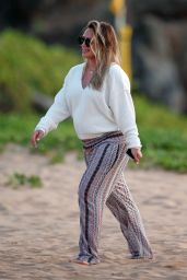 Hilary Duff - Walking on the Beach in Maui 08/02/2018