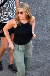 Jennifer Aniston - Leaving " Murder Mystery" Set in Como, Italy 08/10/2018