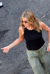 Jennifer Aniston - Leaving " Murder Mystery" Set in Como, Italy 08/10/2018