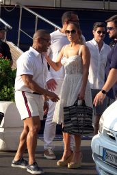 Jennifer Lopez and Alex Rodriguez on Their Luxury Yacht in Capri 08/07/2018