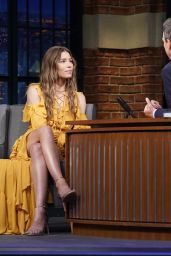 Jessica Biel at The Late Night with Seth Meyers in NYC 08/16/2018