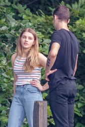 Josephine Langford - Film a Scene for "After" in Atlanta 08/07/2018