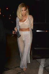 Khloe Kardashian at Kylie Jenner’s 21st Birthday Dinner at Craig’s in West Hollywood 08/09/2018
