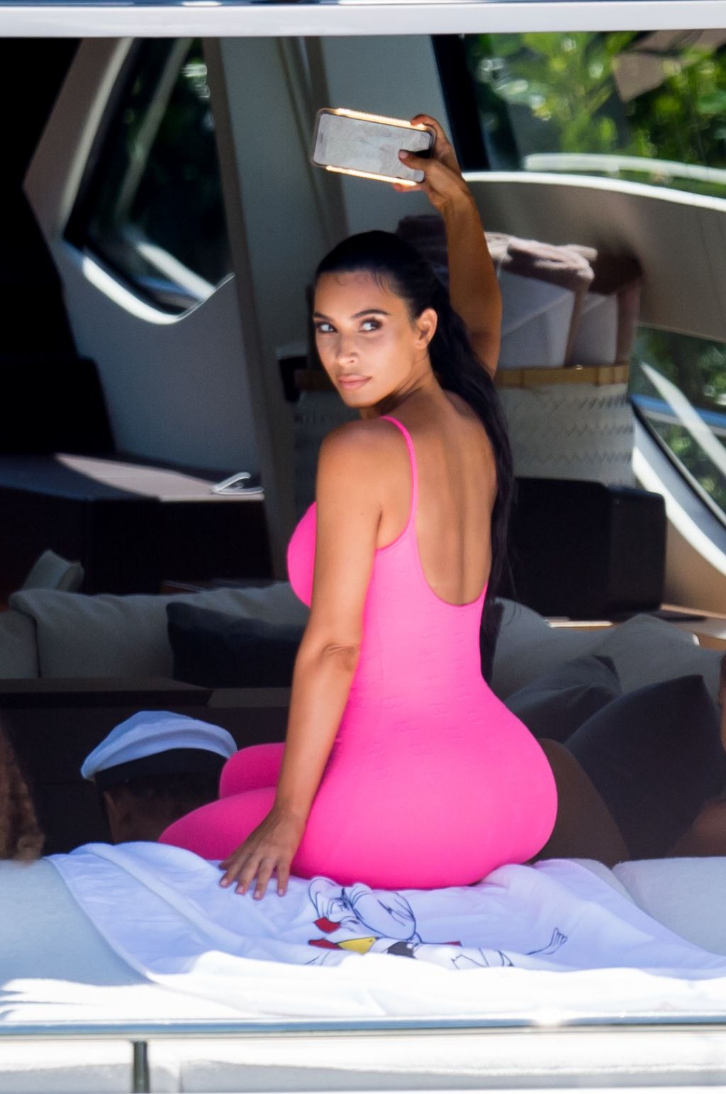 Kim Kardashian on a Yacht in Miami 08/16/2018 • CelebMafia