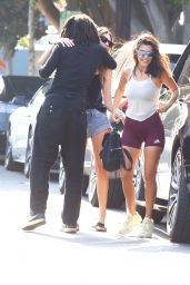 Kourtney Kardashian Leggy in Shorts - LA 08/17/2018