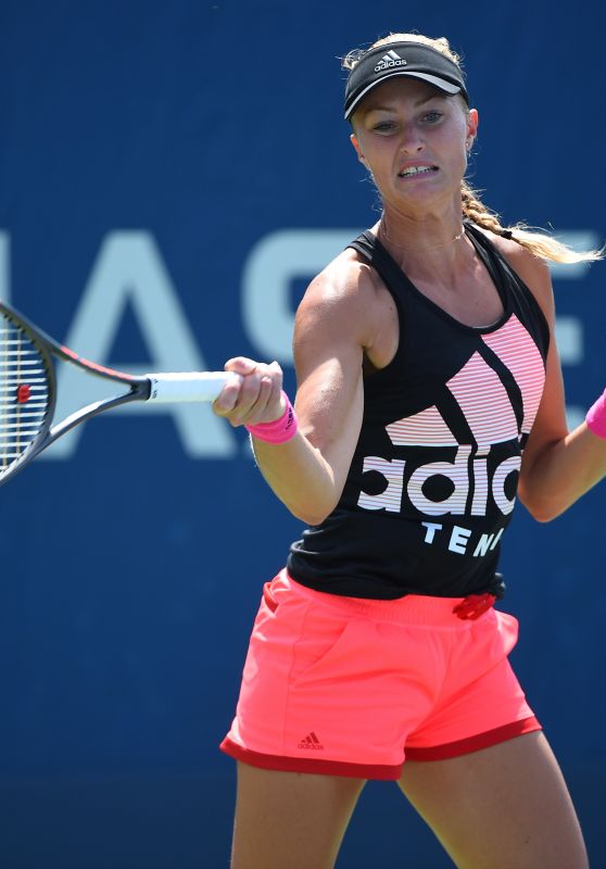 Kristina Mladenovic - During Her Practice at the 2018 US Open 08/26/2018