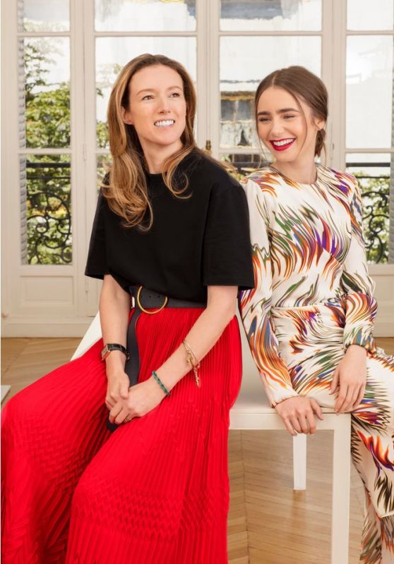 Lily Collins and Clare Waight Keller - InStyle September 2018