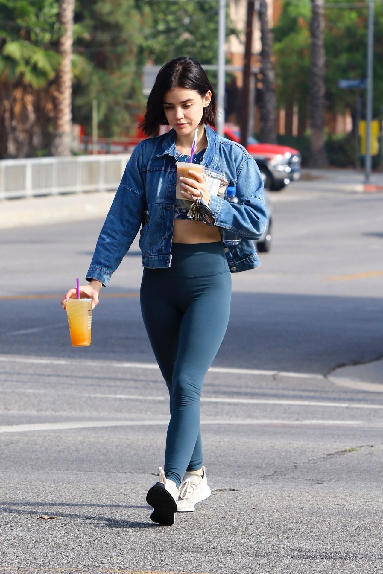 Lucy Hale in Tights Out in LA 08/24/2018 • CelebMafia