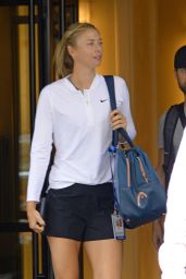 Maria Sharapova With Her Trainer in New York City 08/26/2018