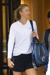 Maria Sharapova With Her Trainer in New York City 08/26/2018