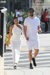 Melanie Brown and Her New Boyfriend - Out in Beverly Hills 08/26/2018