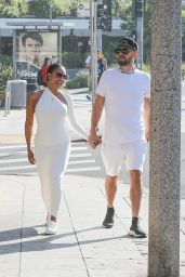 Melanie Brown and Her New Boyfriend - Out in Beverly Hills 08/26/2018
