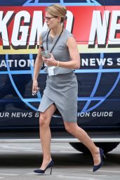 Melissa Benoist - Season 3 Set of "Supergirl" in Vancouver 08/13/2018