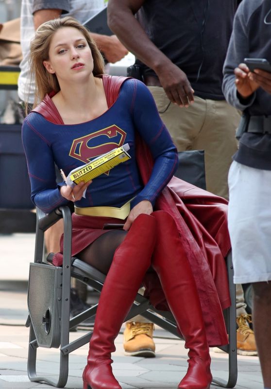 Melissa Benoist - "Supergirl" Set in Vancouver 08/14/2018