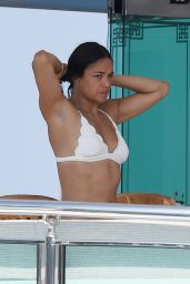 Michelle Rodriguez in Bikini on a Yacht in Sardinia 08/10/2018