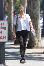 Milla Jovovich in Spandex - West Hollywood 08/08/2018