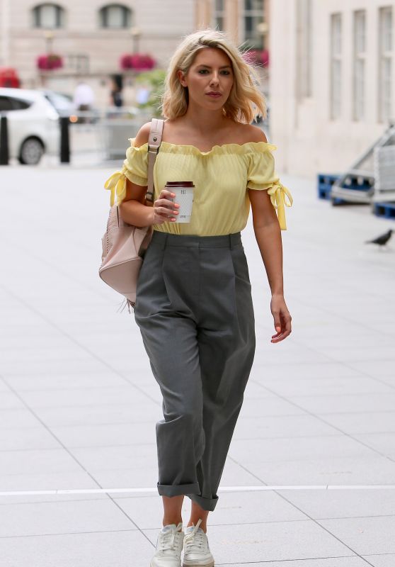 Mollie King - Arriving at BBC Radio One Studios in London 08/14/2018