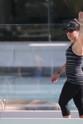 Pink in Leggings - Gold Coast in Australia 08/16/2018