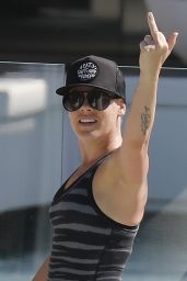 Pink in Leggings - Gold Coast in Australia 08/16/2018