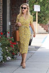 Reese Witherspoon in a Yellow Summery Dress - Pacific Palisades 08/20/2018