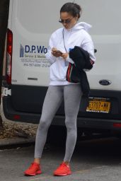 Shania Shaik in Tights - Out in SoHo 08/20/2018