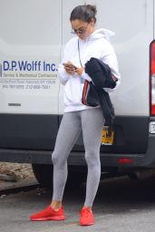 Shania Shaik in Tights - Out in SoHo 08/20/2018