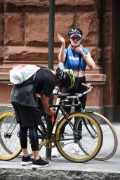Sophie Turner Cycling Around New York 08/01/2018