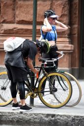 Sophie Turner Cycling Around New York 08/01/2018