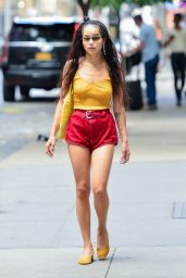 Zoe Kravitz Leggy in Shorts in New York 08/01/2018