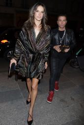Alessandra Ambrosio - Arriving at the Zadig & Voltaire Show in Paris 09/29/2018