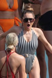 Amber Davies in Swimsuit on a Beach in Ibiza 08/31/2018