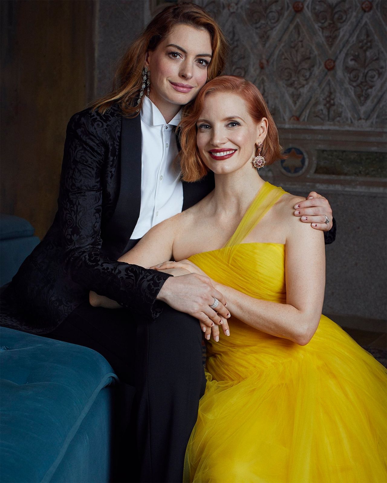 https://celebmafia.com/wp-content/uploads/2018/09/anne-hathaway-and-jessica-chastain-celebrity-portraits-at-ralph-lauren-s-anniversary-show-september-2018-0.jpg