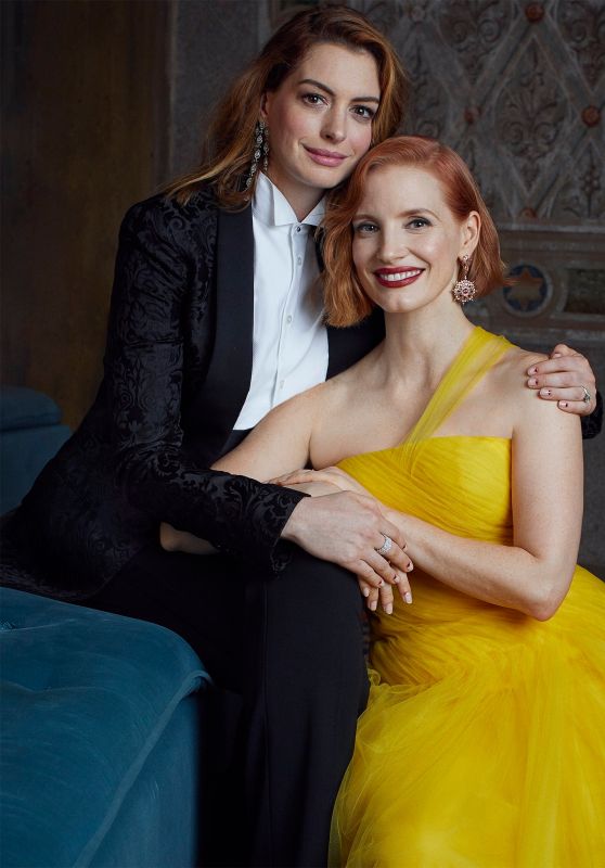 Anne Hathaway and Jessica Chastain - Celebrity Portraits at Ralph Lauren’s Anniversary Show September 2018