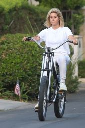 Ashley Tisdale - Bicycle Ride Around the Block in Toluca Lake 09/05