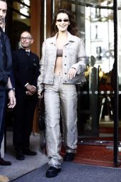 Bella Hadid - Leaving the Royal Monceau Hotel in Paris 09/26/2018