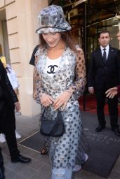 Bella Hadid Leaving the Royal Monceau Hotel in Paris 09/27/2018