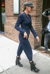 Blake Lively in a Dark Blue Suit - New York City 09/13/2018