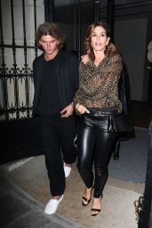 Cindy Crawford Night Out Style - BB Restaurant in Paris 09/25/2018