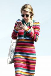 Emma Roberts in Stripes - Urgent Care in Hollywood 09/24/2018