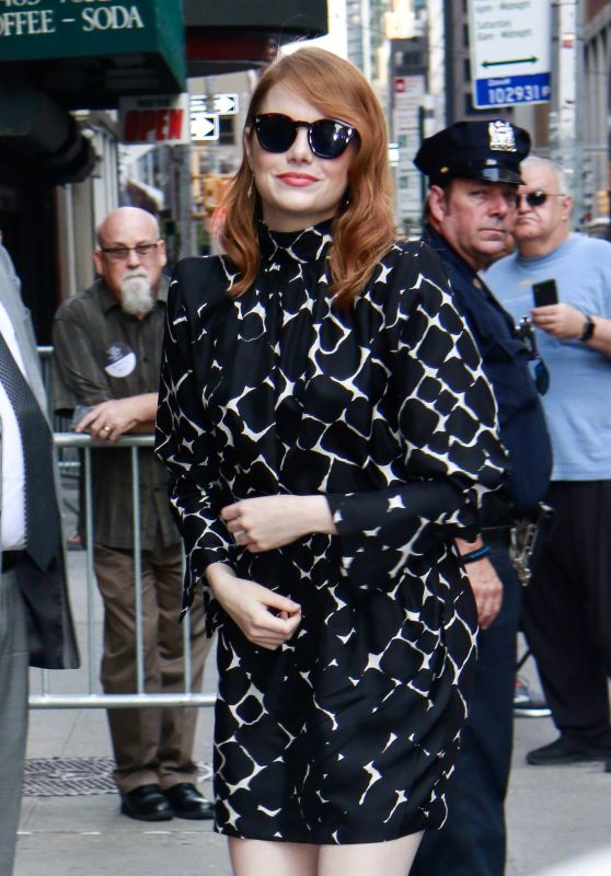 Emma Stone at The Late Show in NYC 09/19/2018