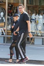 Emmy Rossum and Sam Esmail go for Breakfast at Le Pain Quotidien in Beverly Hills