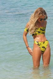 Georgia Harrison in Bikini on the Beach in Ibiza, September 2018