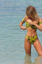 Georgia Harrison in Bikini on the Beach in Ibiza, September 2018