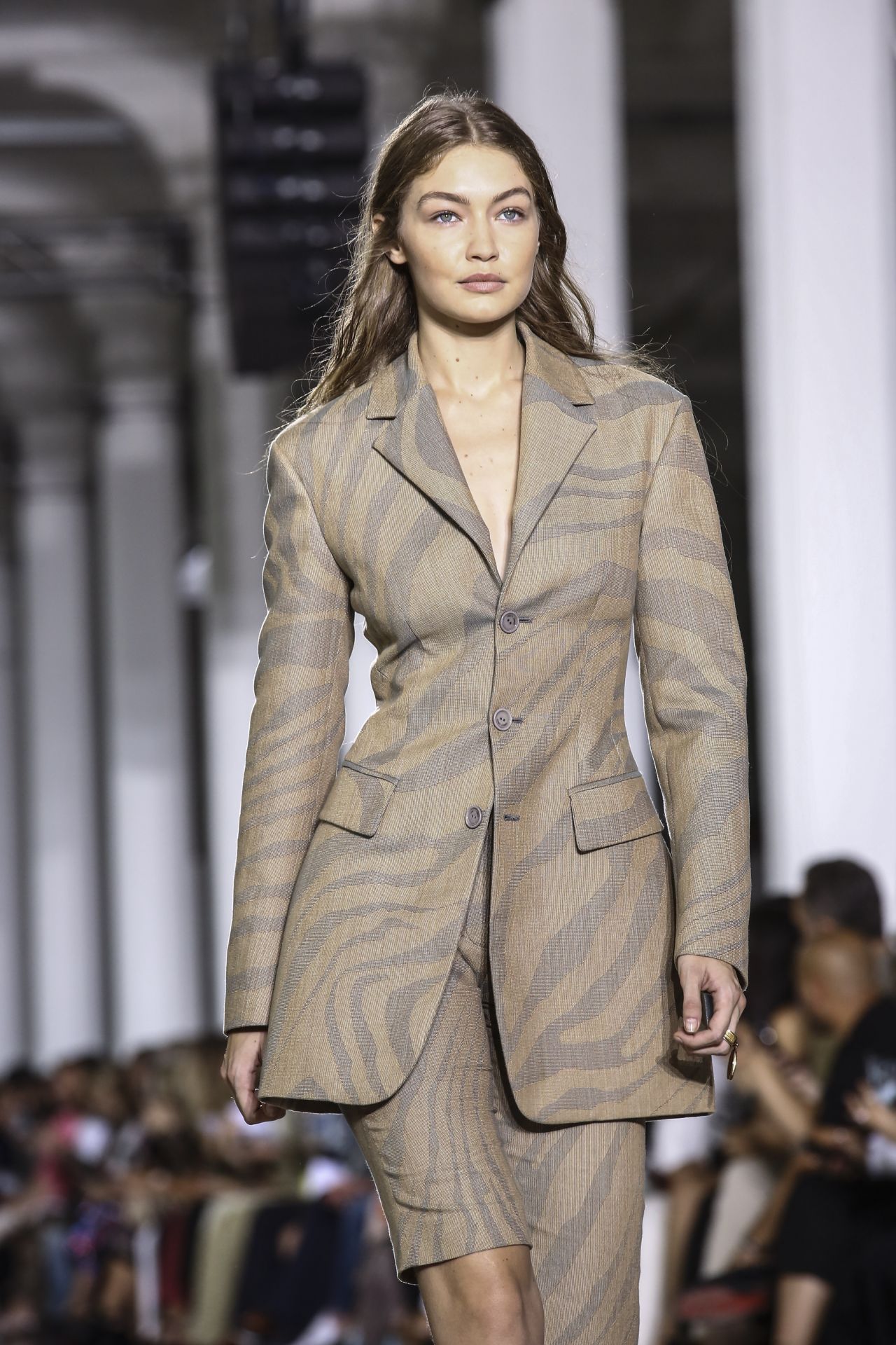 Gigi Hadid Walks Roberto Cavalli Show at MFW in Milan 09/22/2018