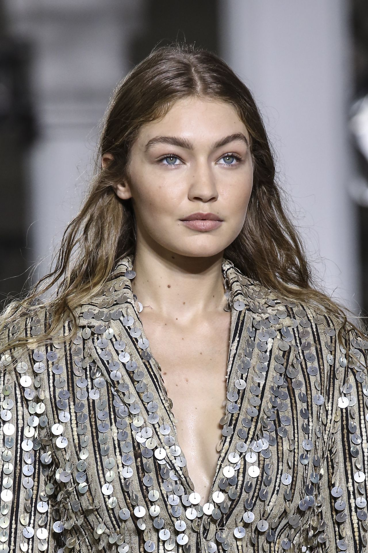 Gigi Hadid Walks Roberto Cavalli Show at MFW in Milan 09/22/2018