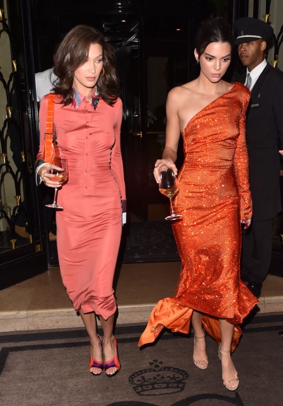 Kendall Jenner and Bella Hadid - Leaving the George V Hotel in Paris 09/26/2018