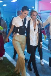 Kendall Jenner and Cara Delevingne Leave the Off White Fashion Show in Paris 09/27/2018