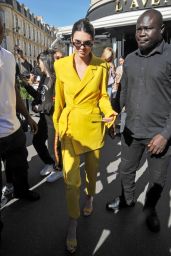 Kendall Jenner in All Yellow Leaves Restaurant L