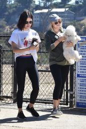 Lucy Hale - Sunday Morning With Her Pup at a Dog Park in LA 09/16/2018